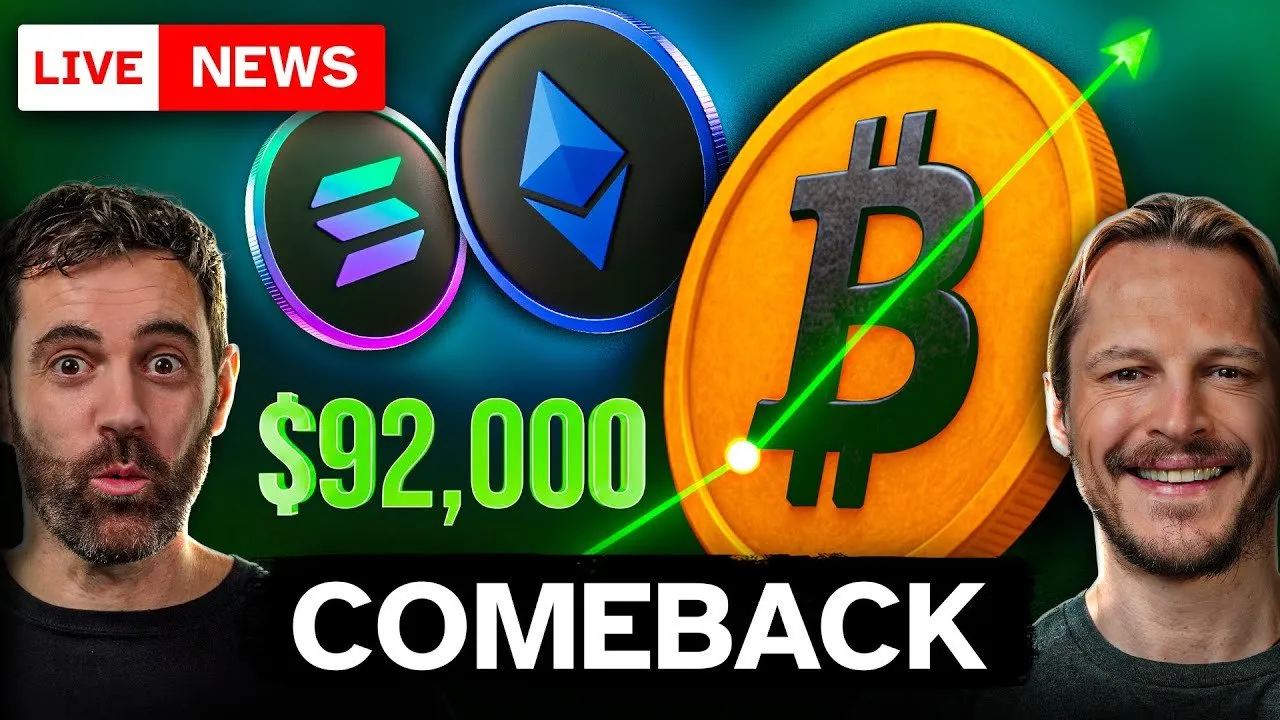 ETH & SOL WAKE UP, Bitcoin Reclaims $92K, Crypto Turns Bullish & More!