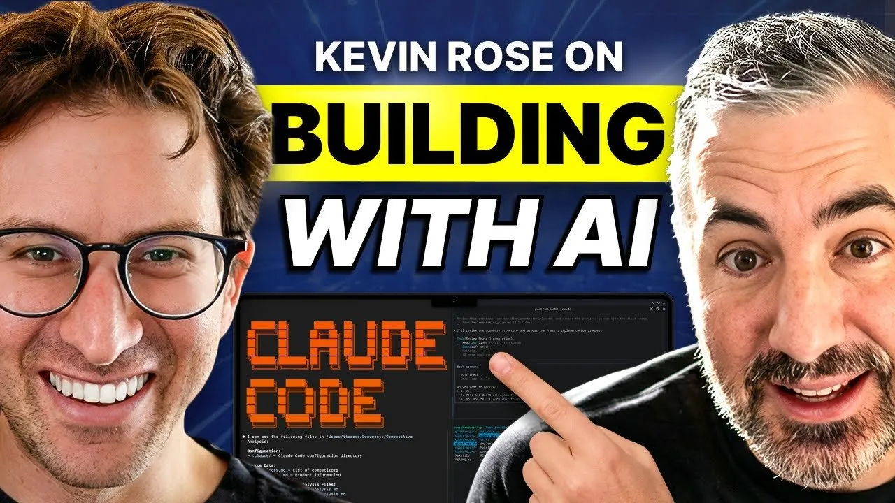 Screensharing Kevin Rose's AI Workflow/New App
